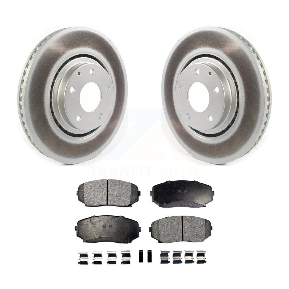 Front Coated Disc Brake Rotors And Ceramic Pads Kit For Mazda CX-5 CX-9