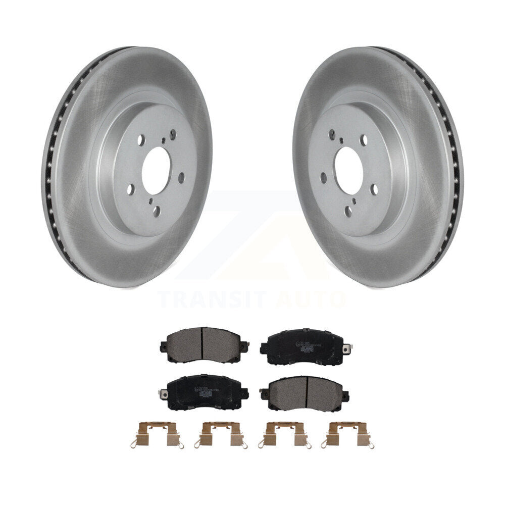 Front Coated Disc Brake Rotors And Ceramic Pads Kit For Subaru Crosstrek Impreza