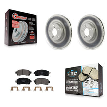 Charger l'image dans la galerie, Front Coated Disc Brake Rotors And Ceramic Pads Kit For Subaru Impreza