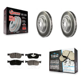 Front Coat Disc Brake Rotor Ceramic Pad Kit For Land Rover Discovery Sport Range