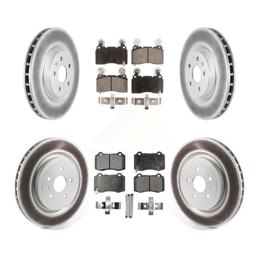 [Front+Rear] 2010-2015 Chevrolet Camaro SS Premium Coated Rotors & Ceramic Pads Brake Kit For Max Braking