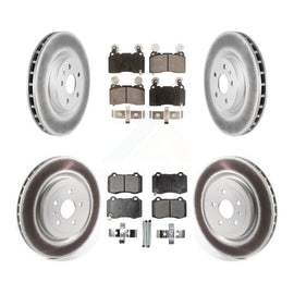 [Front+Rear] 2010-2015 Chevrolet Camaro SS Premium Coated Rotors & Ceramic Pads Brake Kit For Max Braking