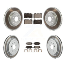Charger l'image dans la galerie, Front Rear Coated Disc Brake Rotors And Ceramic Pads Kit For Cadillac CTS