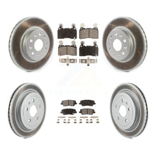 Charger l'image dans la galerie, Front Rear Coated Disc Brake Rotors And Ceramic Pads Kit For Cadillac CTS