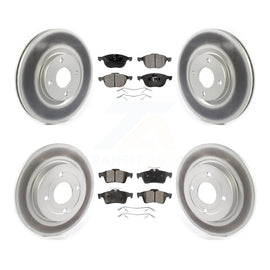 [Front+Rear] 2018-2022 Ford EcoSport AWD Premium Coated Rotors & Ceramic Pads Brake Kit For Max Braking