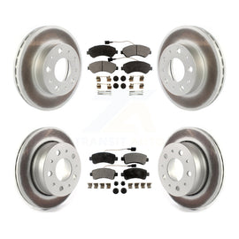 Front Rear Coated Brake Rotor & Ceramic Pad Kit For Ram ProMaster 1500 2500 3500