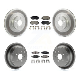 Front Rear Coat Brake Rotors Ceramic Pad Kit For Subaru Impreza Outback Forester