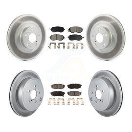 Front Rear Coated Disc Brake Rotors And Ceramic Pad Kit For Toyota 86 Subaru BRZ