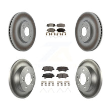 Load image into Gallery viewer, Front Rear Coated Disc Brake Rotors And Ceramic Pads Kit For Hyundai Veloster