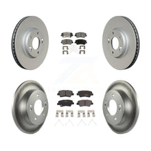 Load image into Gallery viewer, [Front+Rear] 2016 Hyundai Veloster Tech SE Premium Coated Rotors &amp; Ceramic Pads Brake Kit For Max Braking