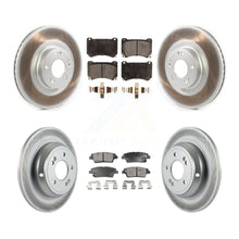 Load image into Gallery viewer, Front Rear Coated Disc Brake Rotors And Ceramic Pads Kit For Hyundai Genesis