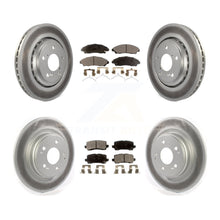 Load image into Gallery viewer, Front Rear Coated Disc Brake Rotors And Ceramic Pads Kit For Acura MDX