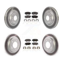 [Front+Rear] 2017-2020 Hyundai Elantra 1.6L Premium Coated Rotors & Ceramic Pads Brake Kit For Max Braking