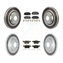 Load image into Gallery viewer, Front Rear Coated Disc Brake Rotors And Ceramic Pads Kit For Honda Civic