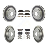 Front Rear Coat Disc Brake Rotors Ceramic Pad Kit For Toyota Prius Corolla Prime