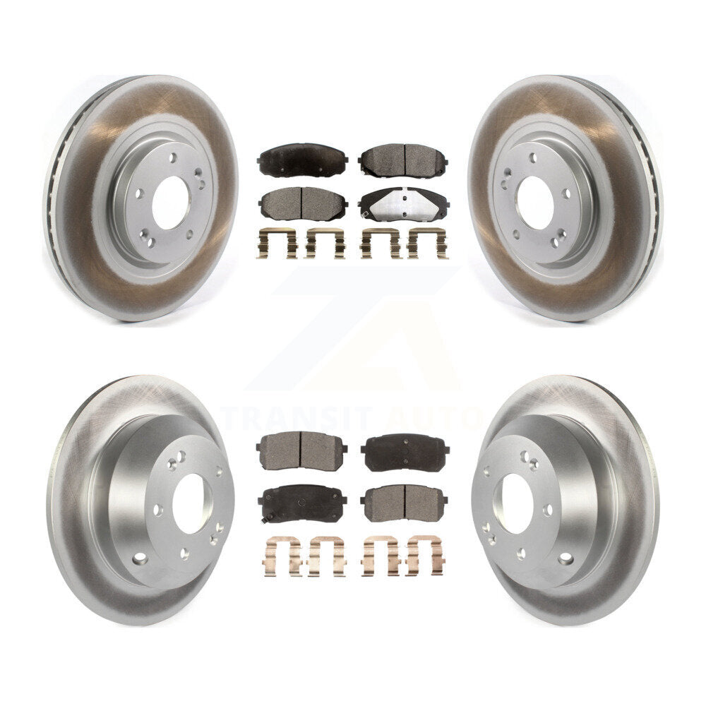 [Front+Rear] 2015-2020 Kia Sedona Premium Coated Rotors & Ceramic Pads Brake Kit For Max Braking