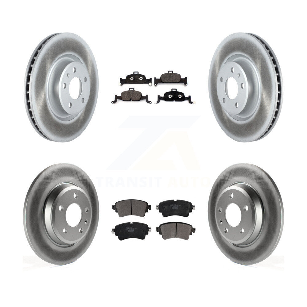 Front Rear Coated Disc Brake Rotors And Ceramic Pads Kit For Audi A4 Quattro