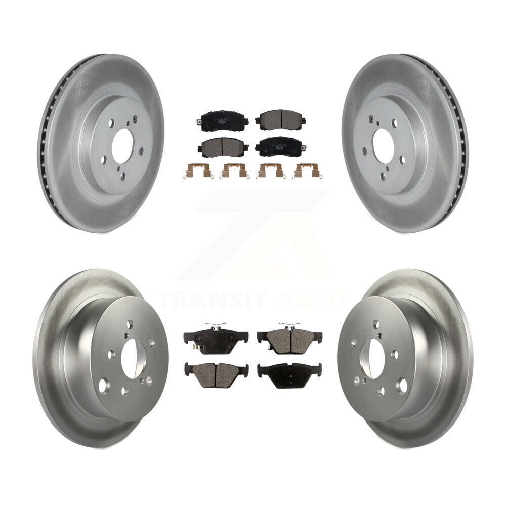 Front Rear Coated Disc Brake Rotors And Ceramic Pads Kit For Subaru Crosstrek