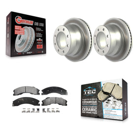 Rear Coat Brake Rotor Ceramic Pad Kit For Chevrolet Express 3500 GMC Savana 4500