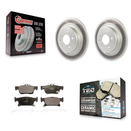 Rear Coated Disc Brake Rotors And Ceramic Pads Kit For Buick Envision