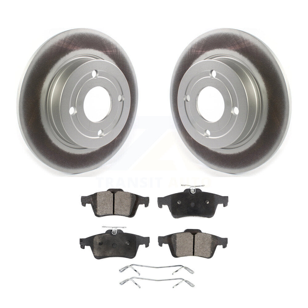 Rear Coated Disc Brake Rotors And Ceramic Pads Kit For Ford EcoSport