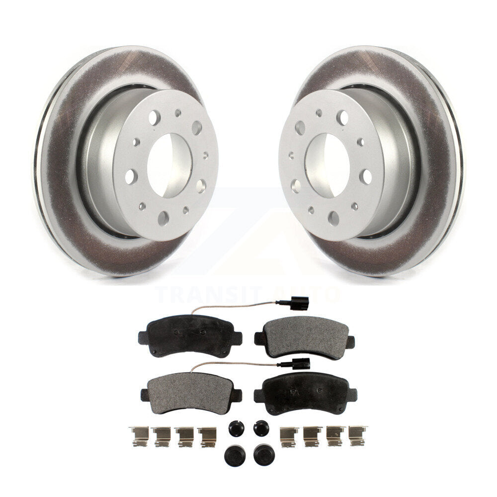 Rear Coated Disc Brake Rotors & Ceramic Pad Kit For Ram ProMaster 1500 2500 3500