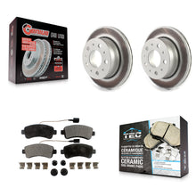 Charger l'image dans la galerie, Rear Coated Disc Brake Rotors &amp; Ceramic Pad Kit For Ram ProMaster 1500 2500 3500