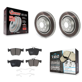 Rear Coat Brake Rotors Ceramic Pad Kit For Volkswagen Atlas Audi Golf R S3 Q3 A3