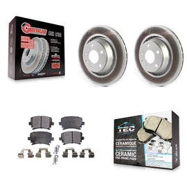 Rear Coated Disc Brake Rotors And Ceramic Pads Kit For Audi TT Quattro RS