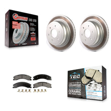 Charger l'image dans la galerie, [Rear] 2016-2022 Nissan TITAN XD Premium Coated Rotors &amp; Ceramic Pads Brake Kit For Max Braking