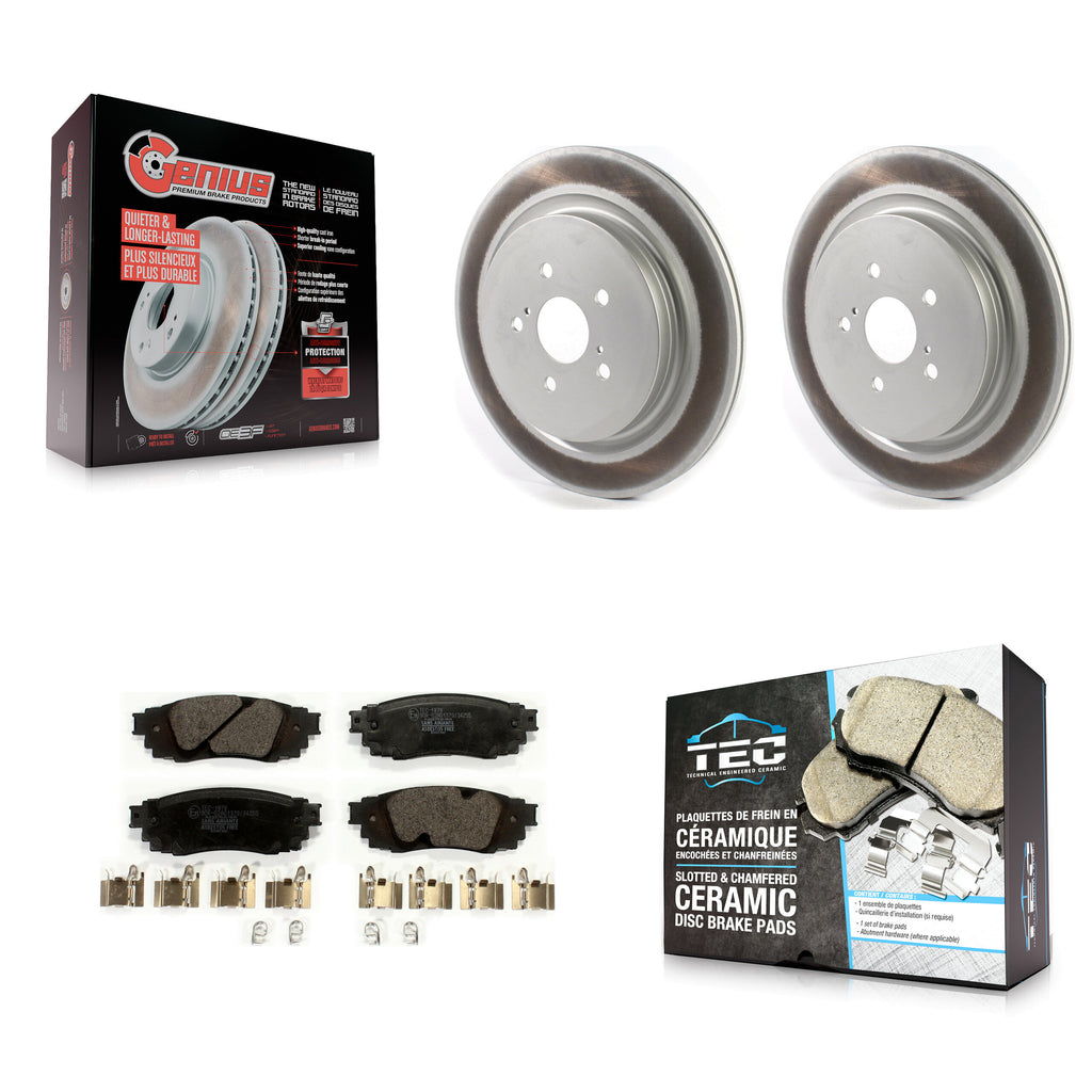 Rear Coat Disc Brake Rotor Ceramic Pad Kit For Lexus RX350 RX450h RX350L RX450hL