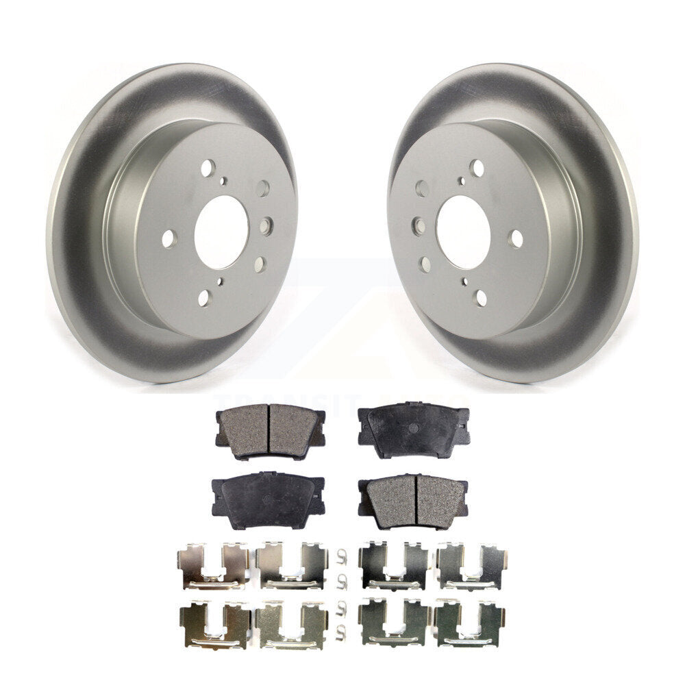 Rear Coated Disc Brake Rotors And Ceramic Pads Kit For Toyota Camry