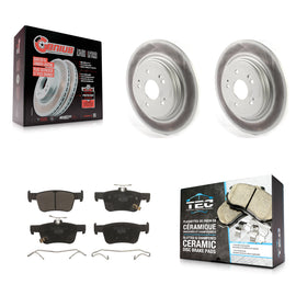 [Rear] 2019-2021 Acura RDX Premium Coated Rotors & Ceramic Pads Brake Kit For Max Braking