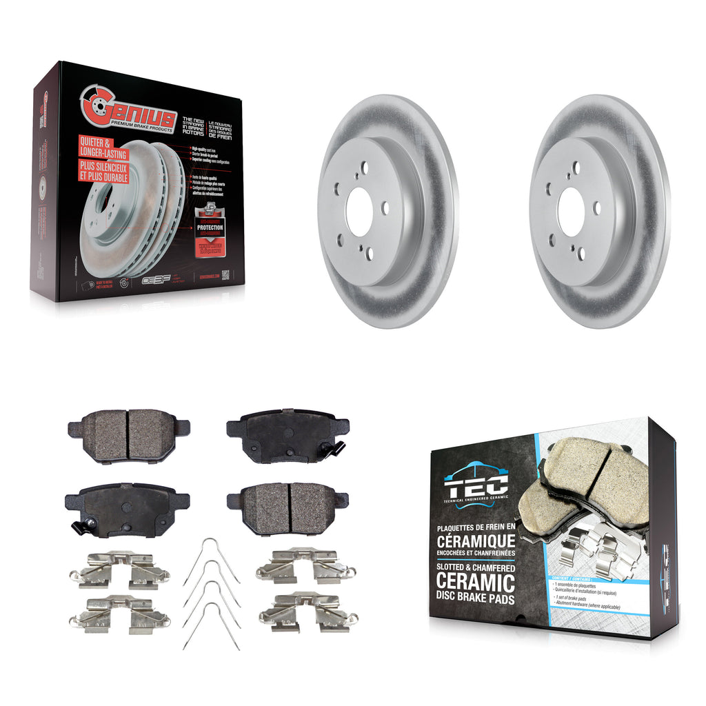 [Rear] 2019 Toyota Corolla 2.0L Premium Coated Rotors & Ceramic Pads Brake Kit For Max Braking