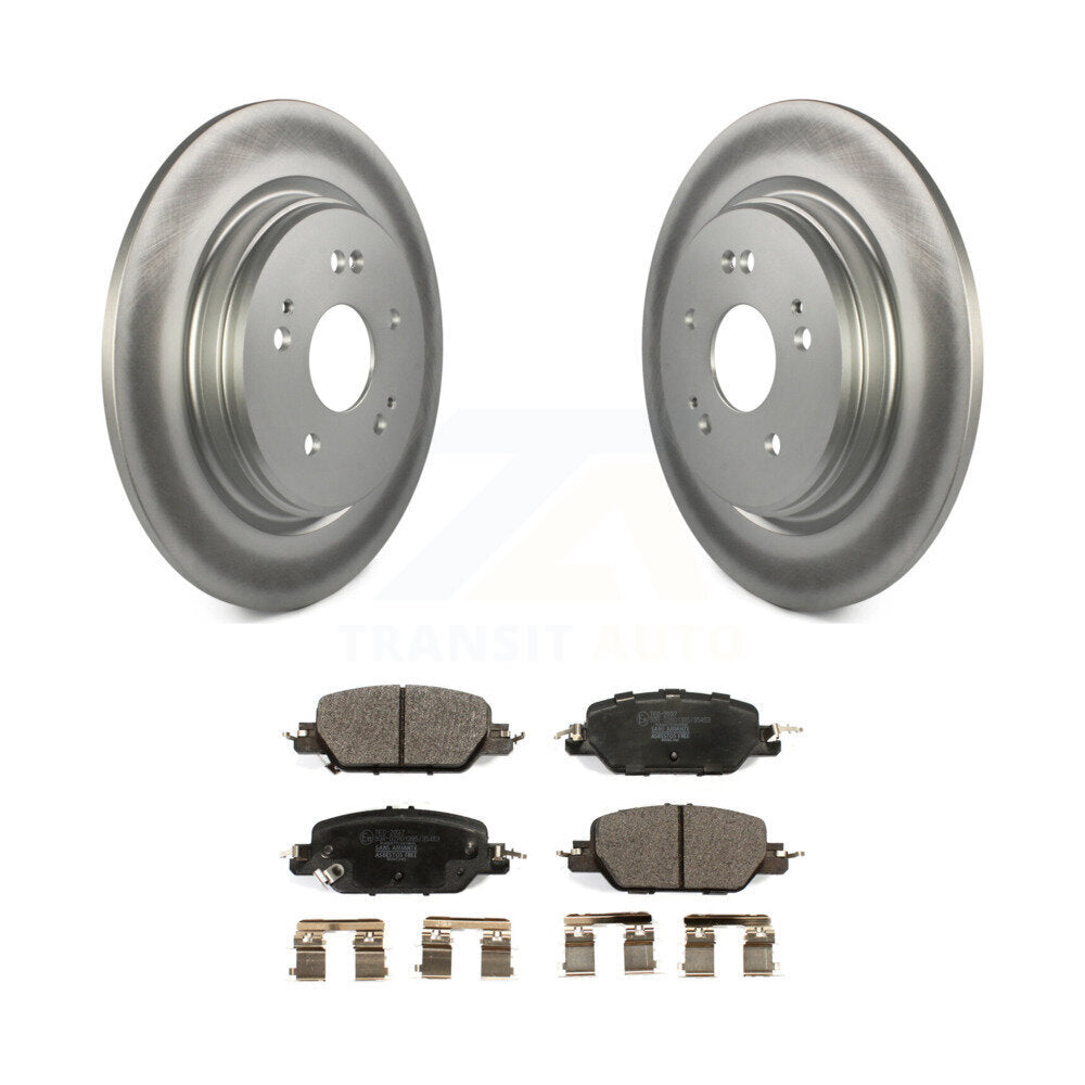 Rear Coated Disc Brake Rotors And Ceramic Pads Kit For 2017-2022 Honda CR-V