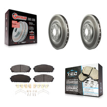 Charger l'image dans la galerie, Front Coated Disc Brake Rotors And Ceramic Pads Kit For Jeep Cherokee