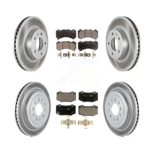 Load image into Gallery viewer, Front Rear Coated Disc Brake Rotors And Ceramic Pads Kit For 2017 Cadillac ATS V