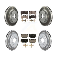 Load image into Gallery viewer, Front Rear Coated Disc Brake Rotors And Ceramic Pads Kit For 2017 Cadillac ATS V