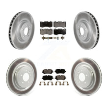 Charger l'image dans la galerie, Front Rear Coated Disc Brake Rotors &amp; Ceramic Pad Kit For Land Rover Range Sport