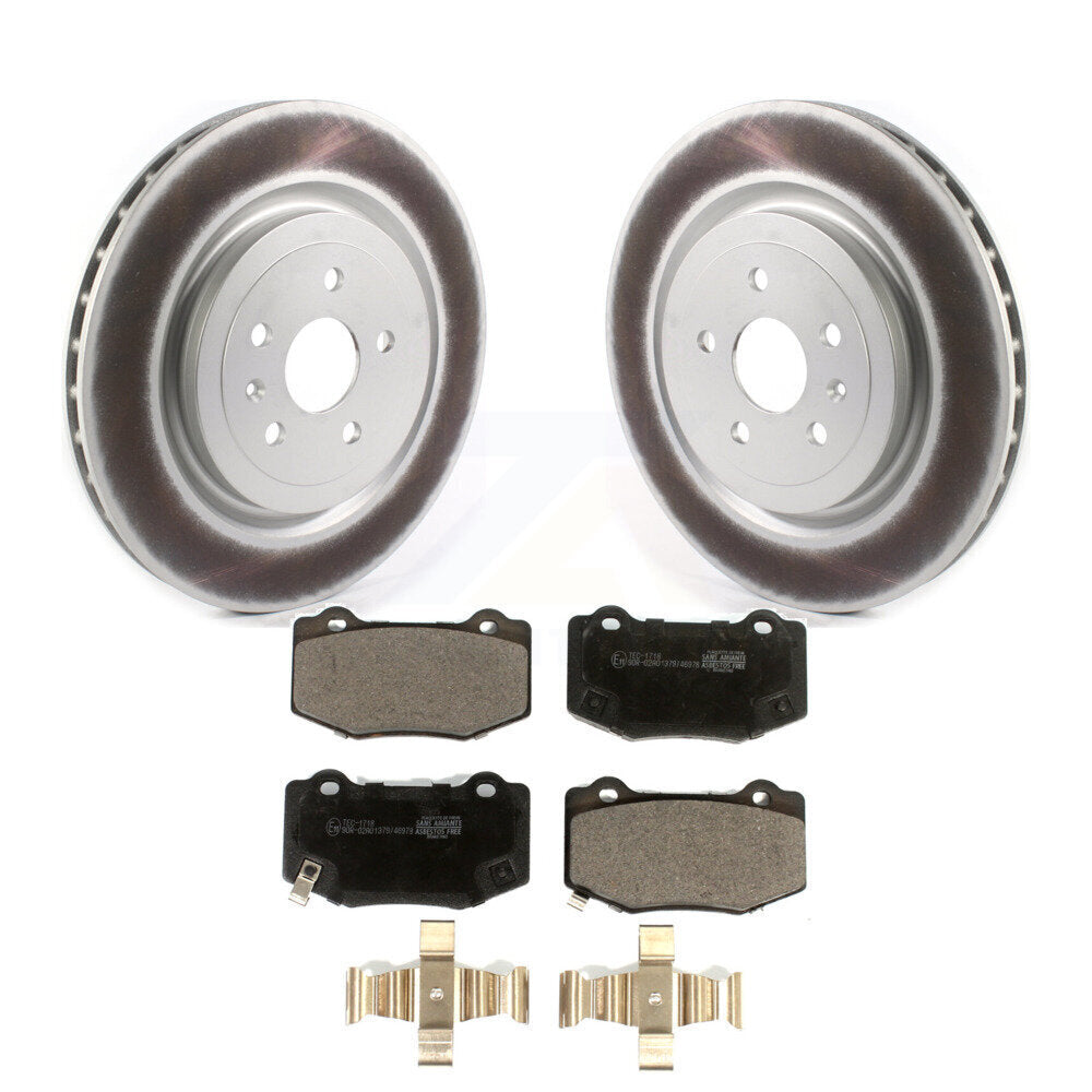 Rear Coated Disc Brake Rotors And Ceramic Pads Kit For Chevrolet Camaro SS