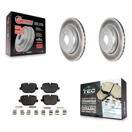 Rear Coated Brake Rotors Ceramic Pad Kit For Land Rover Range Sport Supercharged