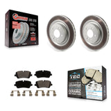 Rear Coat Disc Brake Rotors Ceramic Pad Kit For Land Rover Range Sport Discovery