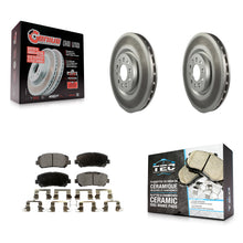 Charger l'image dans la galerie, Front Coated Disc Brake Rotors And Ceramic Pads Kit For Jeep Cherokee