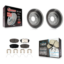 Charger l'image dans la galerie, Front Coated Brake Rotor Ceramic Pad Kit For Kia Soul Hyundai Kona Forte Elantra