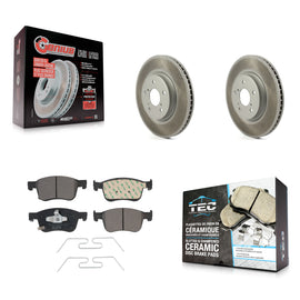 Front Coat Disc Brake Rotor Ceramic Pad Kit For Honda Accord Acura Civic Integra