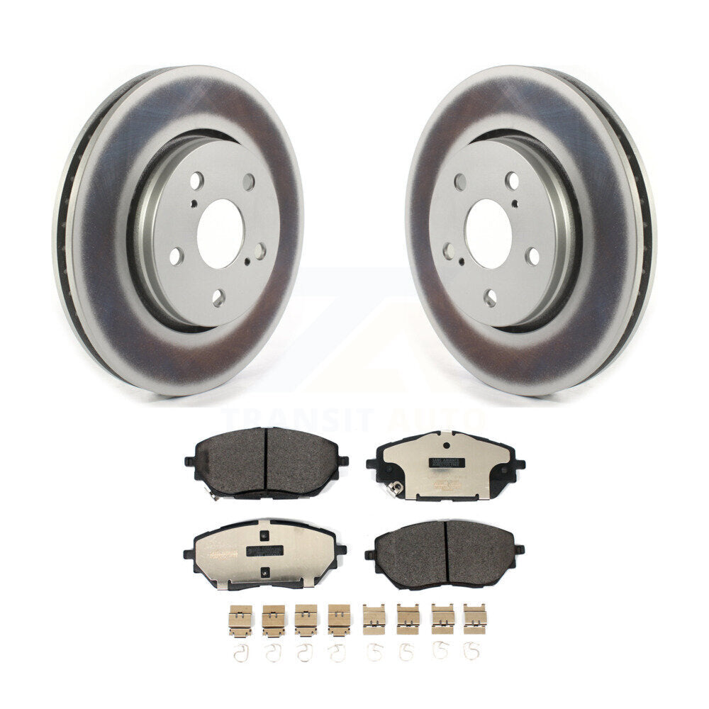 Front Coated Disc Brake Rotors And Ceramic Pads Kit For Toyota C-HR