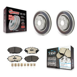 Front Coated Disc Brake Rotors And Ceramic Pads Kit For Toyota C-HR