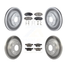 Load image into Gallery viewer, Front Rear Coated Disc Brake Rotors And Ceramic Pads Kit For Honda Civic