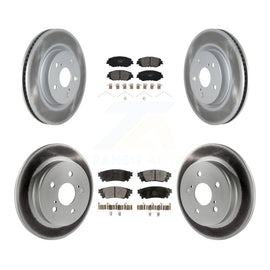 Front Rear Coated Brake Rotors Ceramic Pad Kit For Toyota Camry RAV4 Lexus ES350