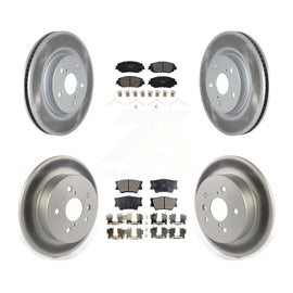 Front Rear Coated Disc Brake Rotors And Ceramic Pads Kit For Toyota Camry